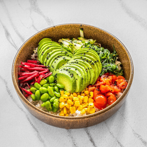 Avocado poké bowl