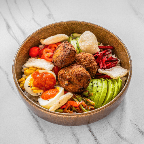 Falafel poke bowl