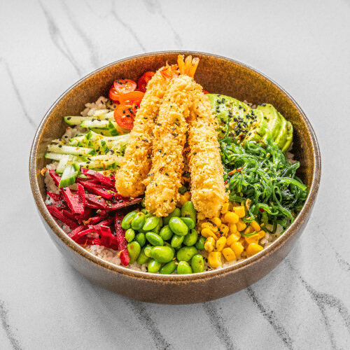 Ebi tempura poke bowl