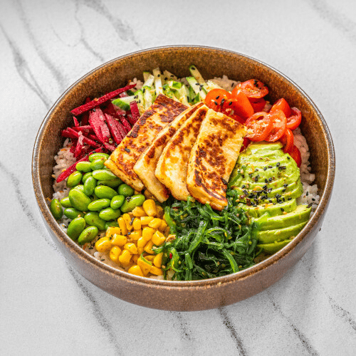 Halloumi poke bowl