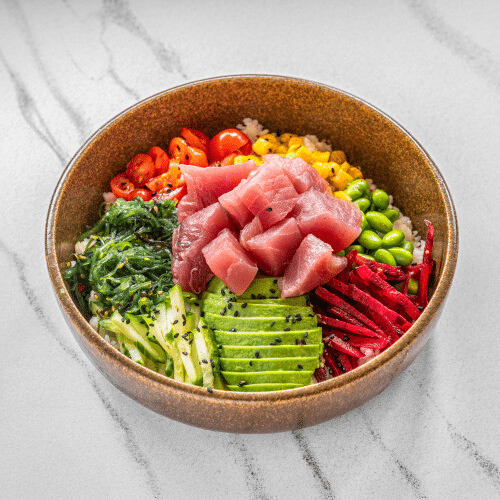 Spicy tuna and avocado bowl