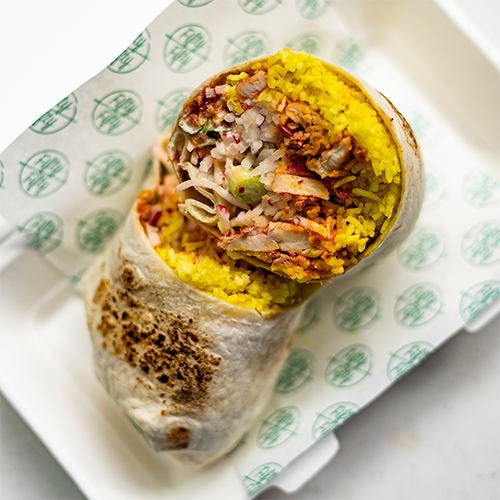 Famous chicken cha sieuw burrito