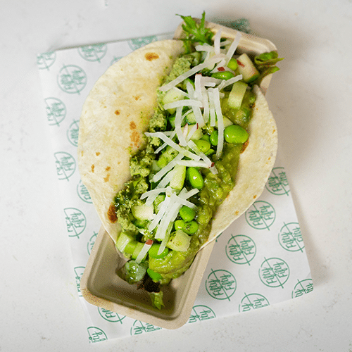 Green vegan glutenvrije taco