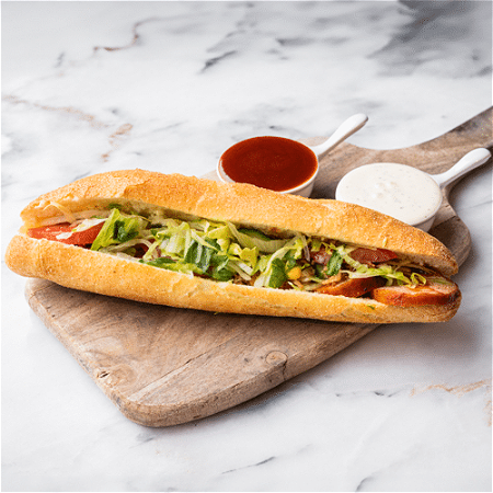 Broodje Kaddour grillworst kaas (zonder toppings)