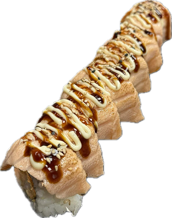 Ebi sake flambé roll