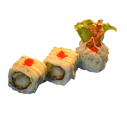 Inside out dragon roll