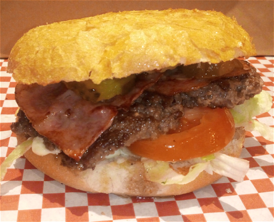 Beefburger bacon