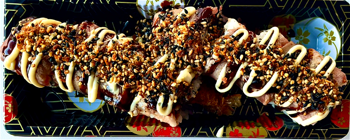 Flamed beef ebi roll ( nieuw )