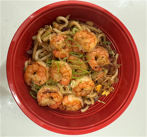 Garnaal udon noedels ( nieuw )