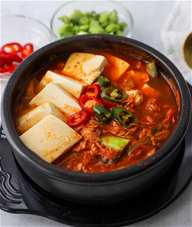 Kimchi and Tofu Jigae (V)