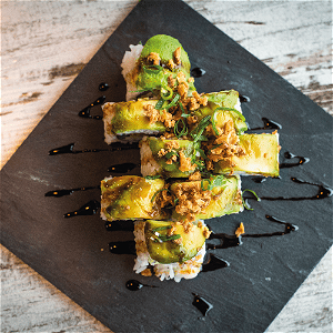 Tofu en groente - soft shell avocado