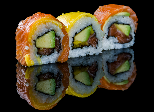  Soft Shell Zalm love mango roll
