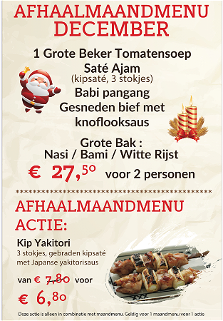 Afhaal Maandmenu December