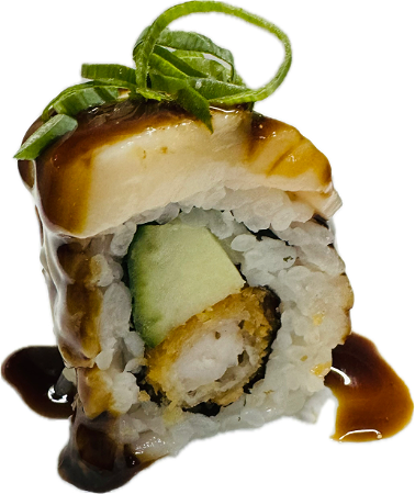 Coquille Flamed ebi roll