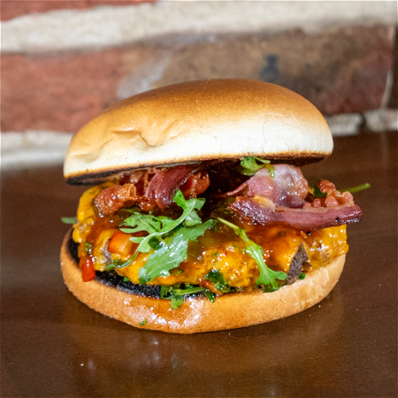 Cheese chipotle burger