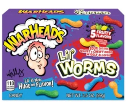 Warheads Lil Worms 100 Gram