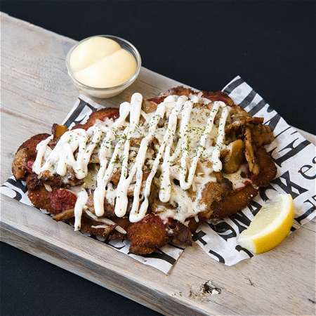 Schnitzza chicken kebab