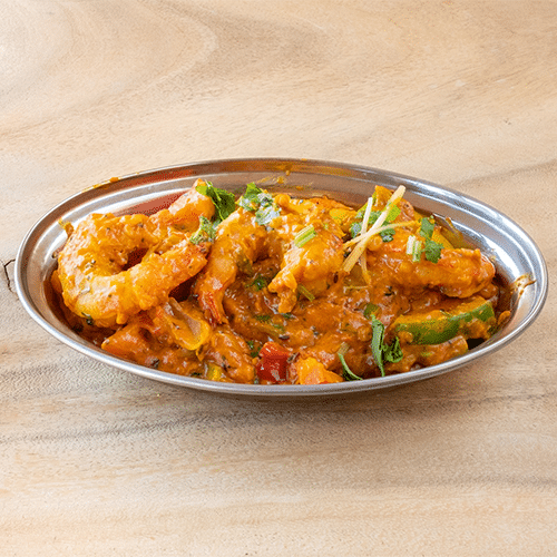 King prawn jhalfrezi mild pittig