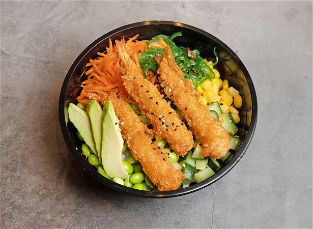 Poké bowl ebi fry