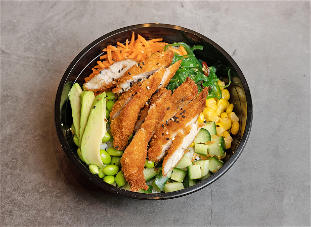 Poké bowl crispy chicken