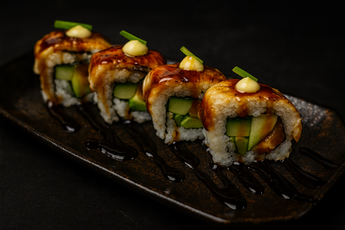 Salmon Unagi roll
