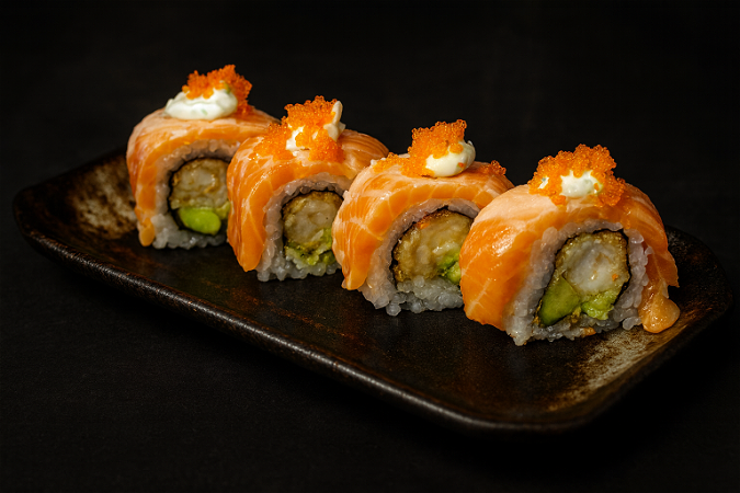 Cheese Ebi Salmon roll