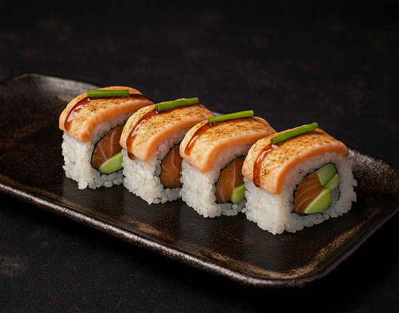 Flamed Salmon roll