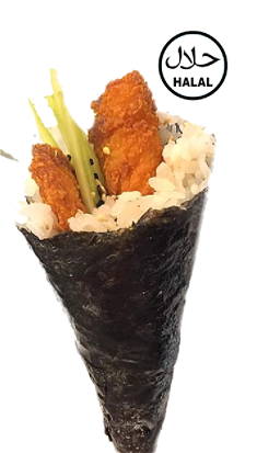 Crispy chicken handroll