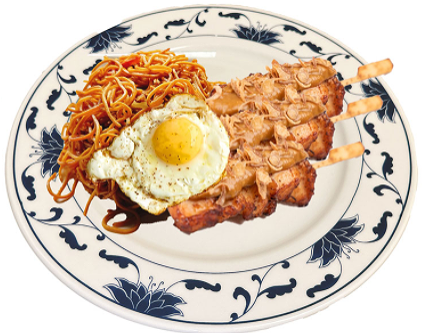 Kip sate met pindasaus