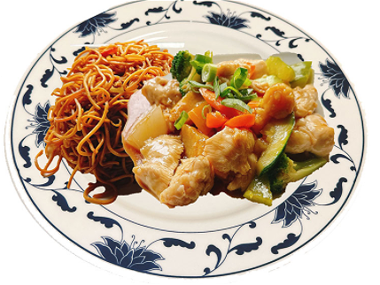 Chicken met knoflook saus