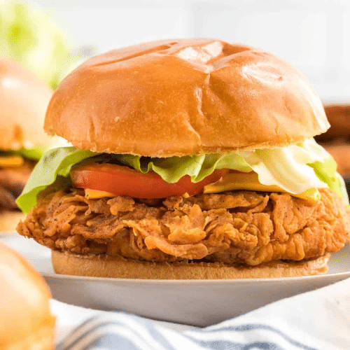 Crispy chicken burger