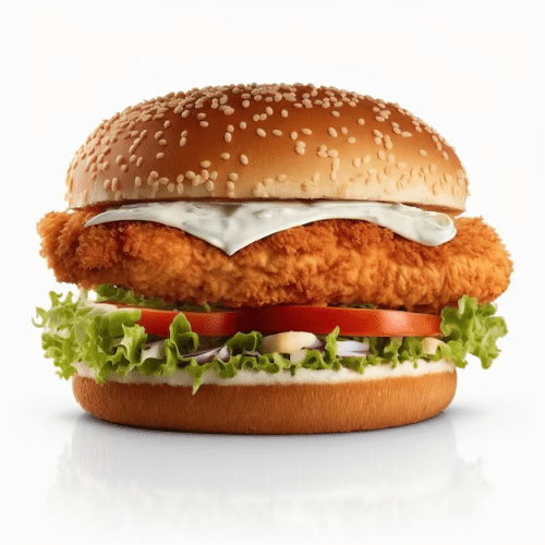 Spicy crispy chicken burger