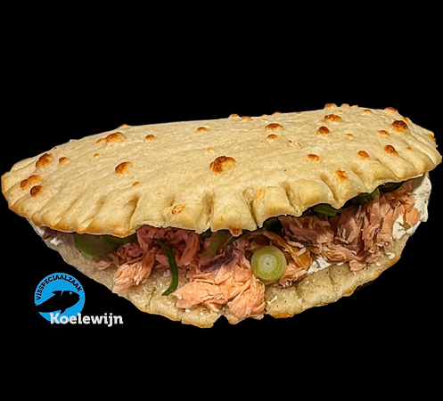 NIEUW!! Calazone broodje met warm gerookte zalm