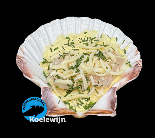 Gevulde schelp met coquilles