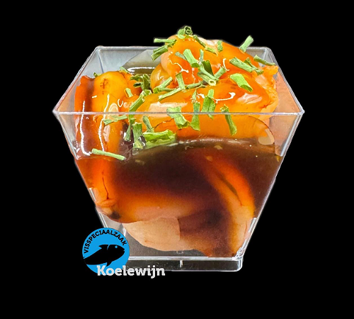 Amuse garnaal terriyaki