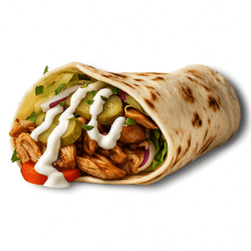 Yufka kip döner Turkse stijl