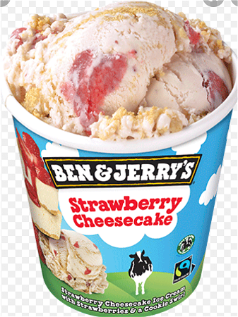 Ben & Jerry’s strawberry cheesecake pint