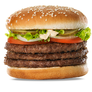 Triple beef burger
