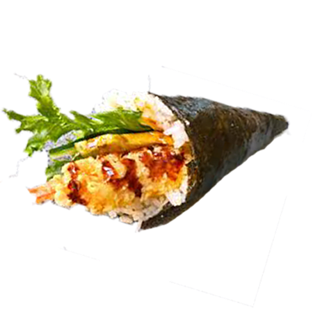 Tempura shrimp handroll