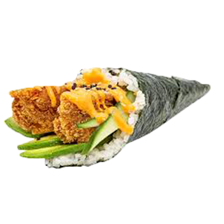 Fried chicken handroll