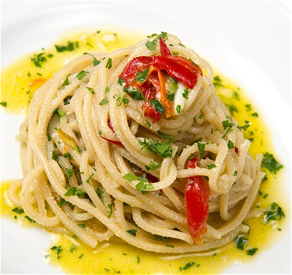 Portie spaghetti aglio olio