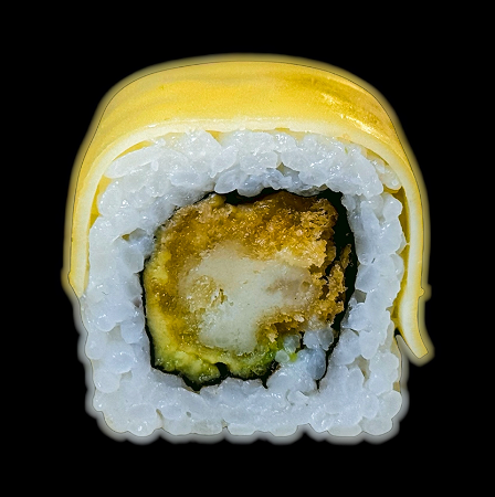 Uramaki  flaming kaas 