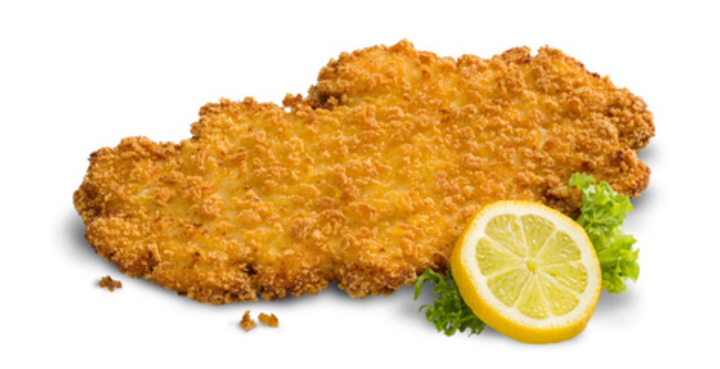 Kipschnitzel XL met sla en frietjes NIEUW!!!