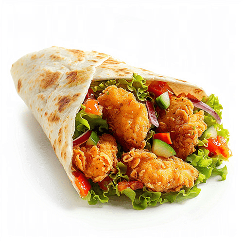 Crispy chicken wrap, halal