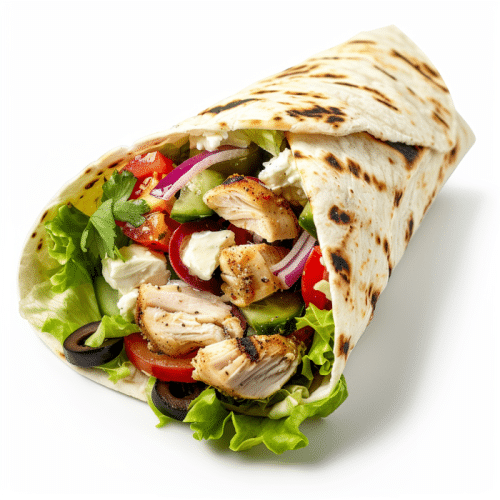 Greek style wrap, halal