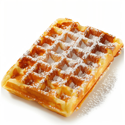 Wafel met poedersuiker