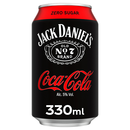 Jack Daniel's whiskey cola zero blikje 330ml