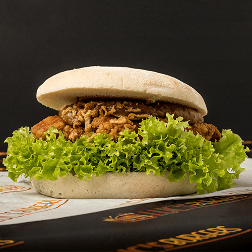 Saté chickenburger