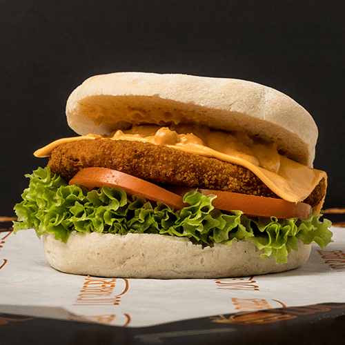 Veggie cheese chicken burger