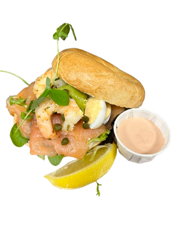 Bagel gerookte zalm